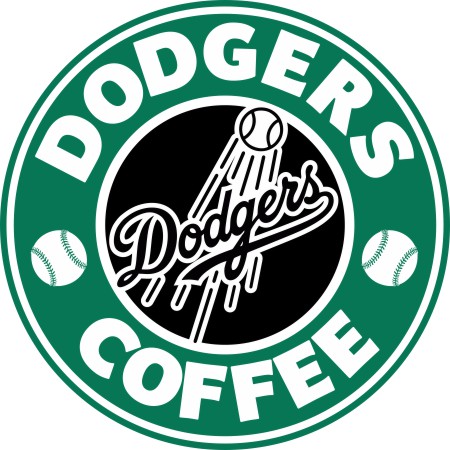 Los Angeles Dodgers Starbucks Coffee Logo vinyl decal